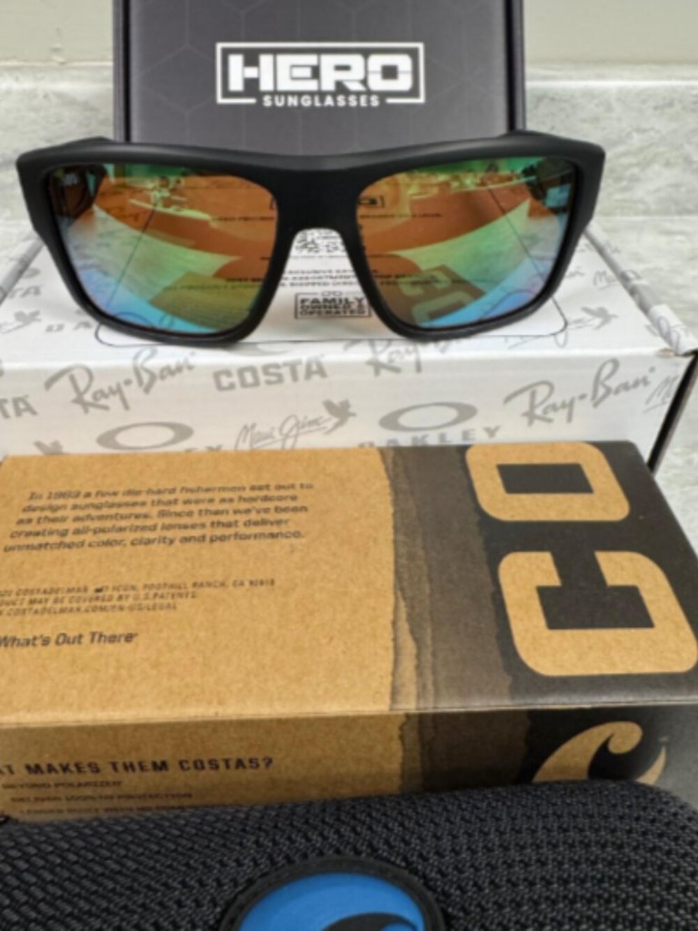 COSTA | NEW | TAXMAN | 9116 - 02 | MATTE BLACK | GREEN MIRROR 580 GLASS - Picture 3 of 4